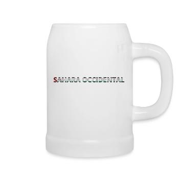 Flag of Western Sahara - Beer Mug - white - Right