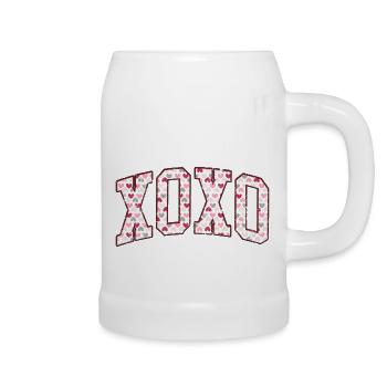 XOXO Coeur Design Rétro Amour - Chope en céramique - blanc - Droite