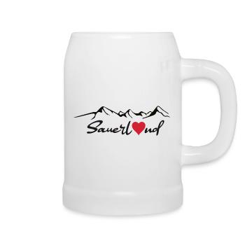 Autocollant Sauerland - Chope en céramique - blanc - Droite