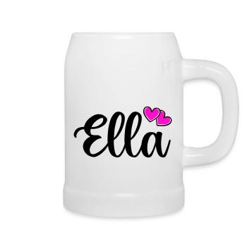 ella name - Bierkrug - Weiß - Rechts