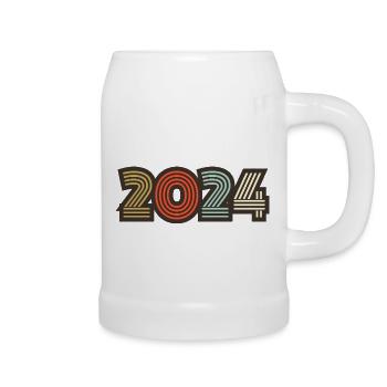 2024 rétro vintage - Chope en céramique - blanc - Droite