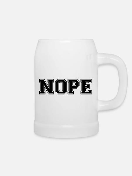 NOPE - Bierkrug - Weiß
