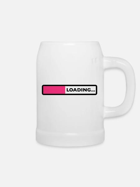 loading laden computer warten ladebalken - Bierkrug - Weiß