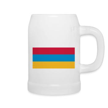 Arménie (V) - Chope en céramique - blanc - Droite