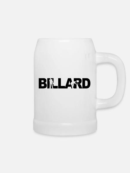 Billard - Bierkrug - Weiß
