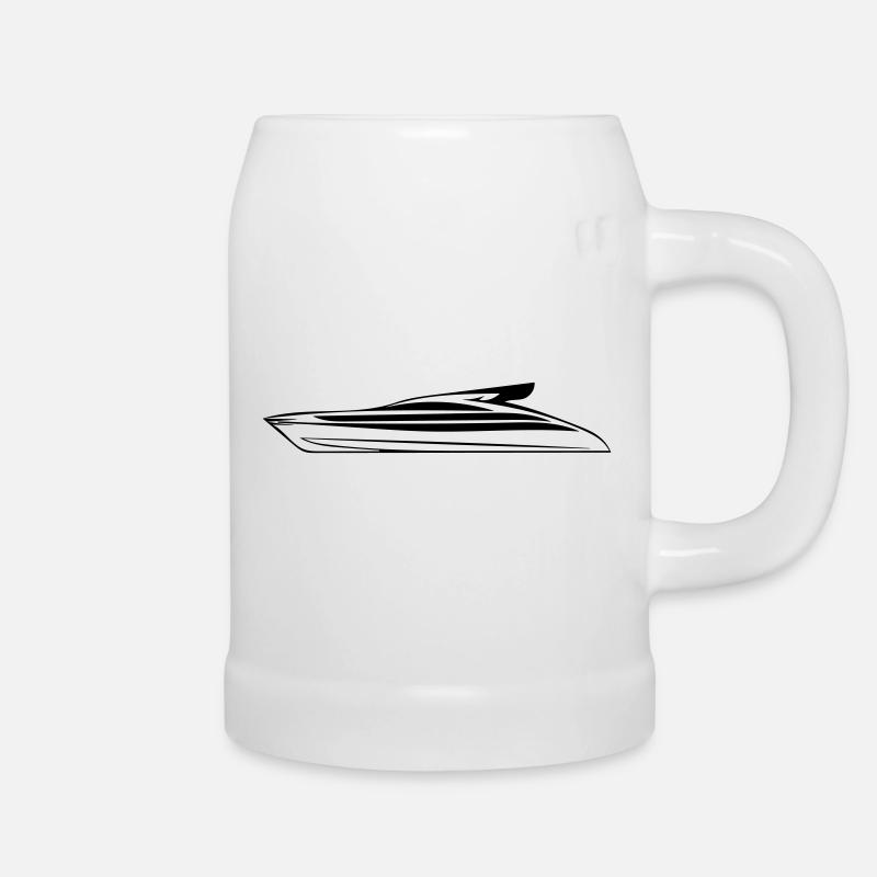 Yacht - Bierkrug - Weiß