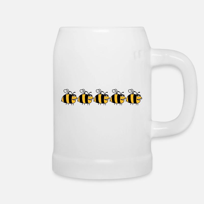 Lustige Dicke Bienen - Bierkrug - Weiß