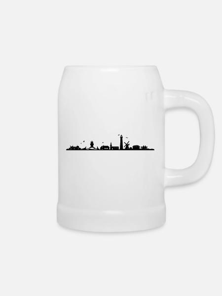 Skyline - Küste Amrum - Bierkrug - Weiß