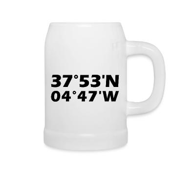 Córdoba Coordinates - Beer Mug - white - Right