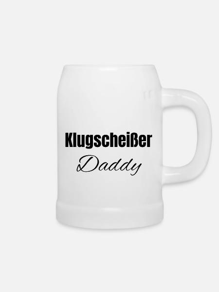 Klugscheißer Daddy - Bierkrug - Weiß