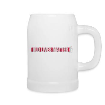 old lives matter quote - Beer Mug - white - Right