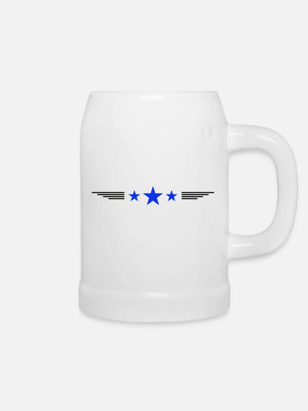 Stars - Bierkrug - Weiß