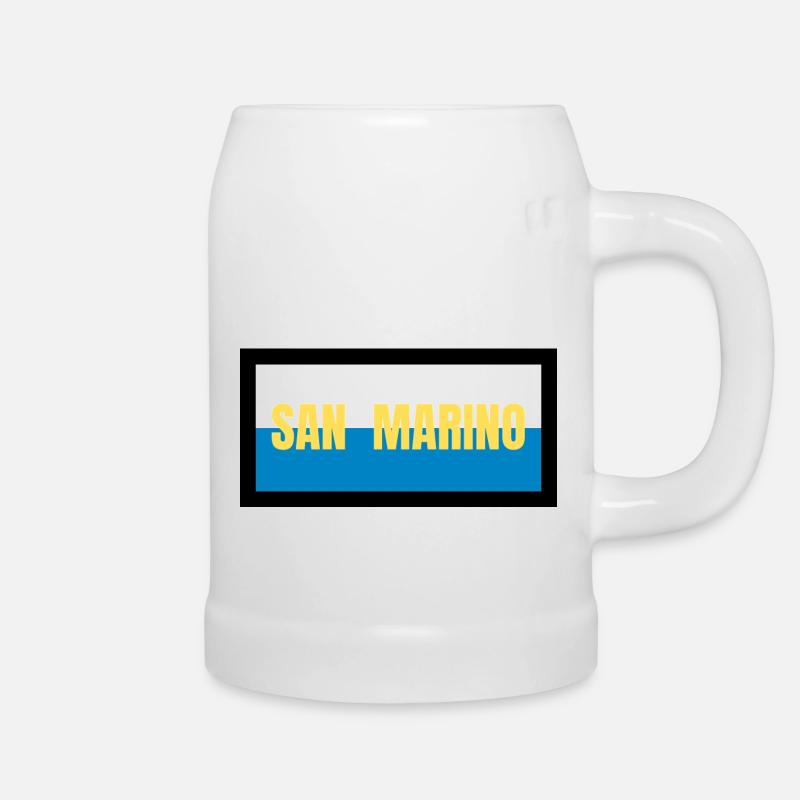 Couleurs du drapeau de Saint-Marin - Chope en céramique - blanc