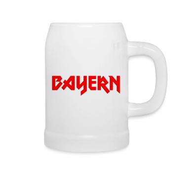Modisches Heimat BAYERN Metal-Design - Bierkrug - Weiß - Rechts
