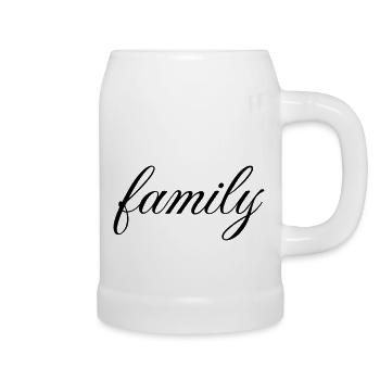 Family connects: Stylish graphics for the whole - Beer Mug - white - Right