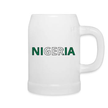 Drapeau Nigeria - Chope en céramique - blanc - Droite