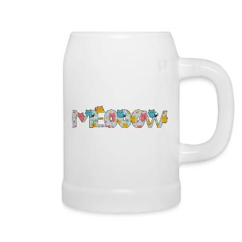 meow - Bierkrug - Weiß - Rechts