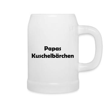 Papas Kuschelbärchen - Bierkrug - Weiß - Rechts