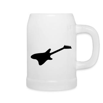 E Guitare 01 - Chope en céramique - blanc - Droite