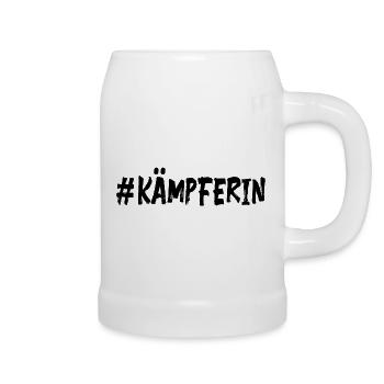 # Kämpferin - Mut Kraft Glücksbringer - Bierkrug - Weiß - Rechts