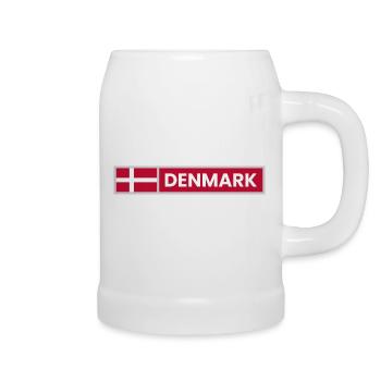 Denmark National Flag - Beer Mug - white - Right
