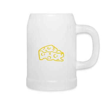 J'aime le fromage - Chope en céramique - blanc - Droite
