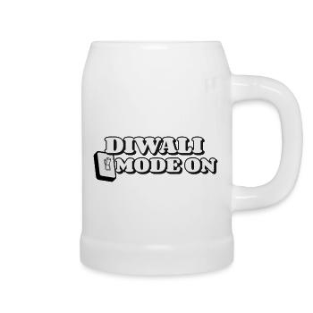 Happy Diwali | Diwali Mode On | Art - Beer Mug - white - Right