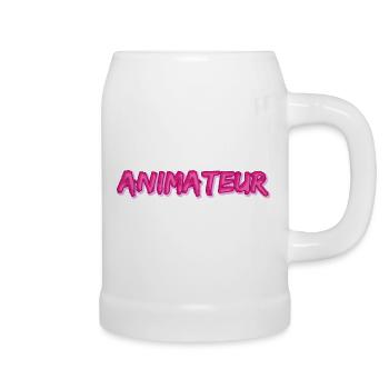 Animateur als Job - Bierkrug - Weiß - Rechts