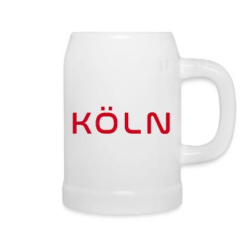 Köln T-Shirt – Domstadt Liebe - Bierkrug - Weiß - Rechts