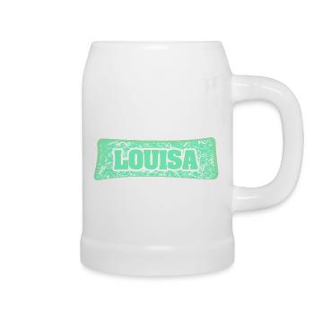 Louisa - Chope en céramique - blanc - Droite