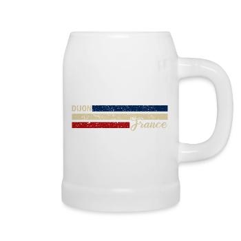 France - Dijon - Frankreich - Flagge - Streifen - Bierkrug - Weiß - Rechts