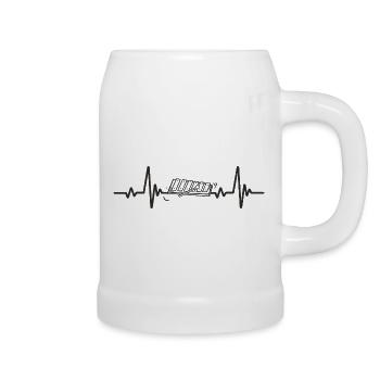 Glockenspiel Xylophone Music Melody Rhythm Heart - Beer Mug - white - Right
