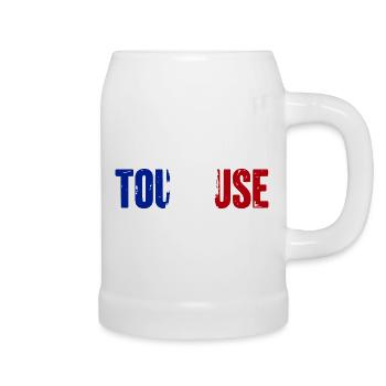 Toulouse, France - Beer Mug - white - Right