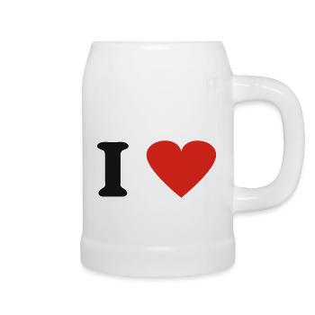 I Love - Beer Mug - white - Right