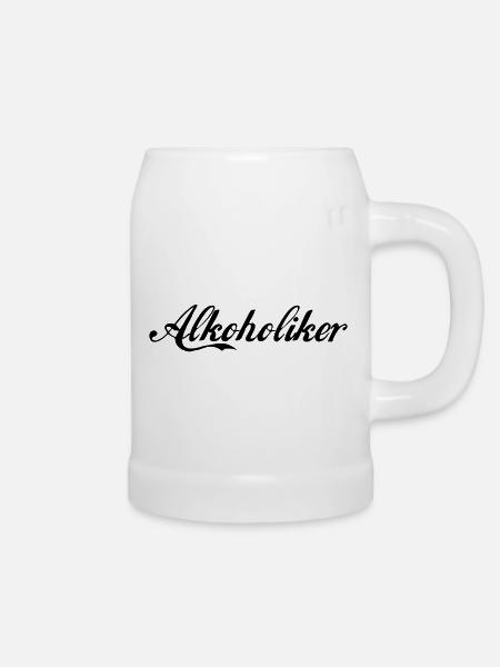 alkoholiker - Bierkrug - Weiß