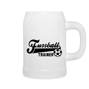 Fussball TRAINER - Bierkrug - Weiß - Rechts