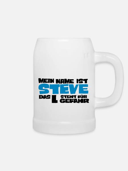 steve - Bierkrug - Weiß