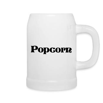 Popcorn - Bierkrug - Weiß - Rechts