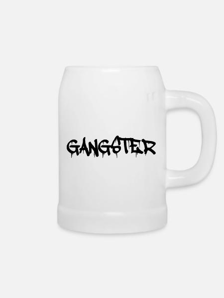 gangster - Bierkrug - Weiß