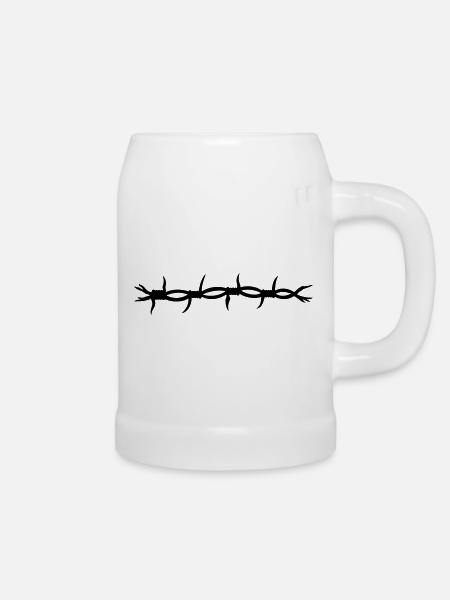 stacheldraht - Bierkrug - Weiß