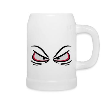 Evil Eyes - Beer Mug - white - Right