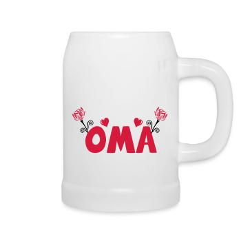 oma - Bierkrug - Weiß - Rechts