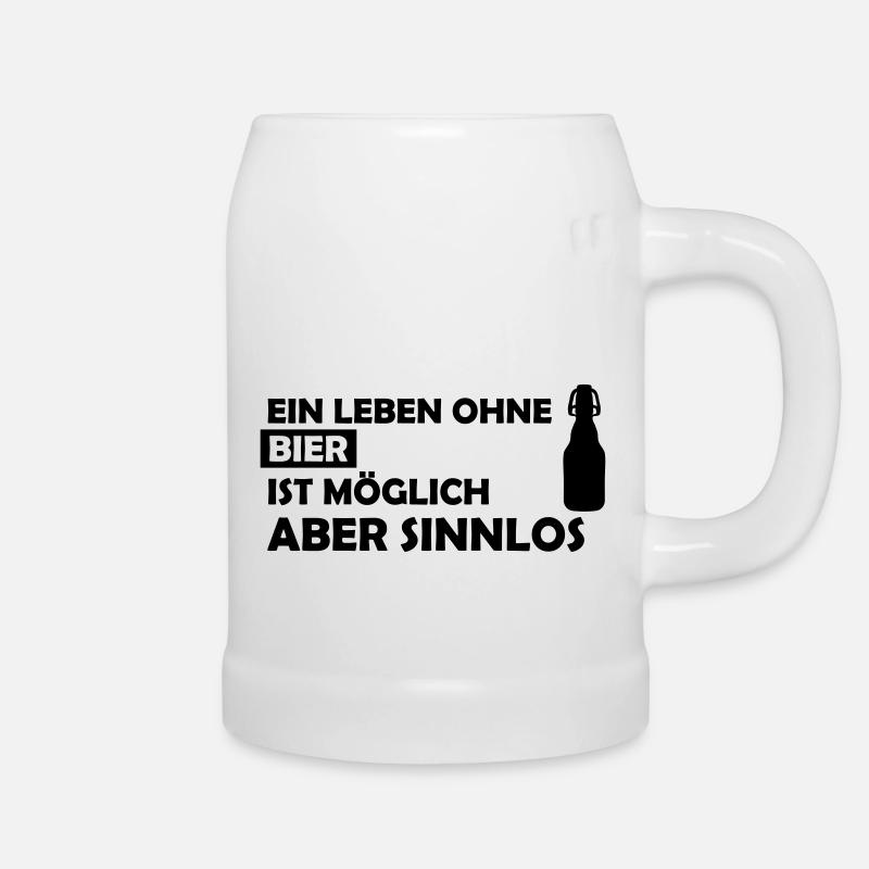 ein leben ohne bier - Bierkrug - Weiß