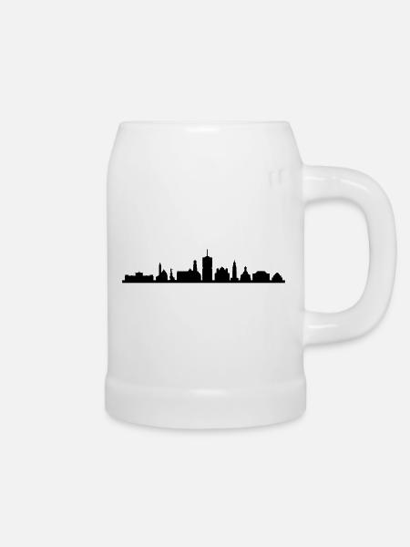 Skyline - Augsburg - Bierkrug - Weiß