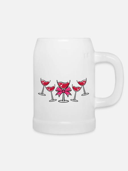 glases wine - Bierkrug - Weiß