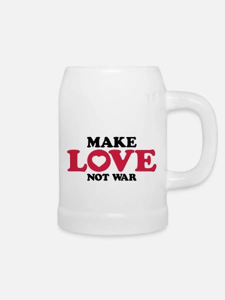 Spruch Not War - Bierkrug - Weiß