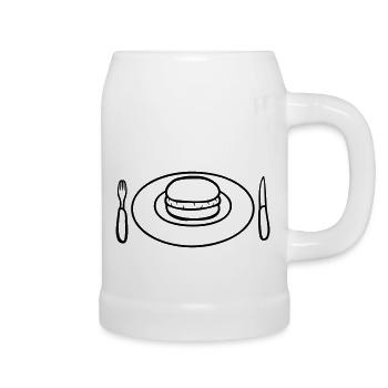 Lunch Plate Burger - Beer Mug - white - Right