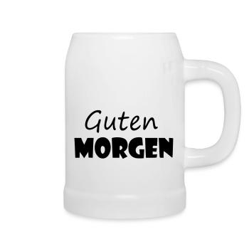 Guten Morgen - Bierkrug - Weiß - Rechts