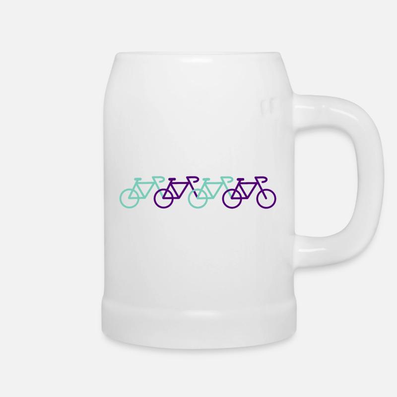 Fahrrad Logo - Bierkrug - Weiß