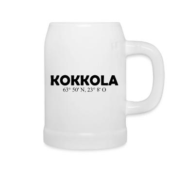 Kokkola - Finland - Coordinates Longitude Latitude - Beer Mug - white - Right